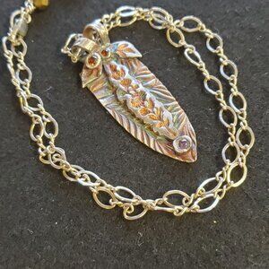 Walk with Nature Handmade Fine Silver Pendant and Sterling Silver Chain